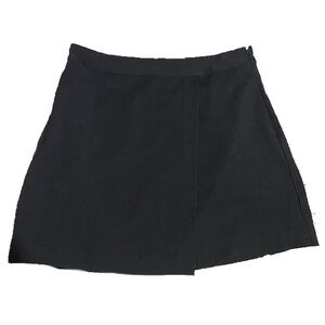 Black Wrap Mini Skirt
